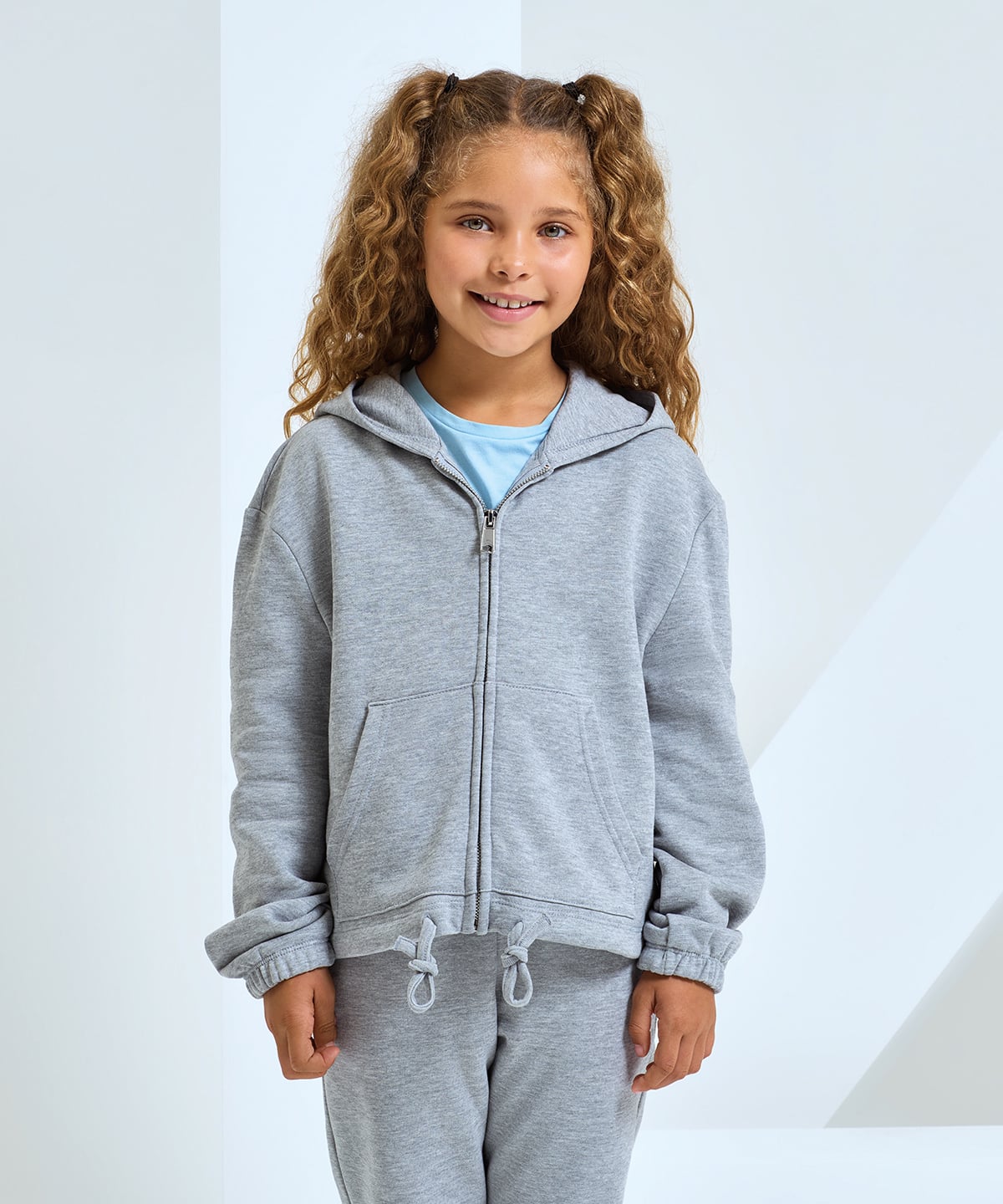 TriDri® TR61B Kids Tridri® Recycled Cropped Oversize Full-Zip Hoodie