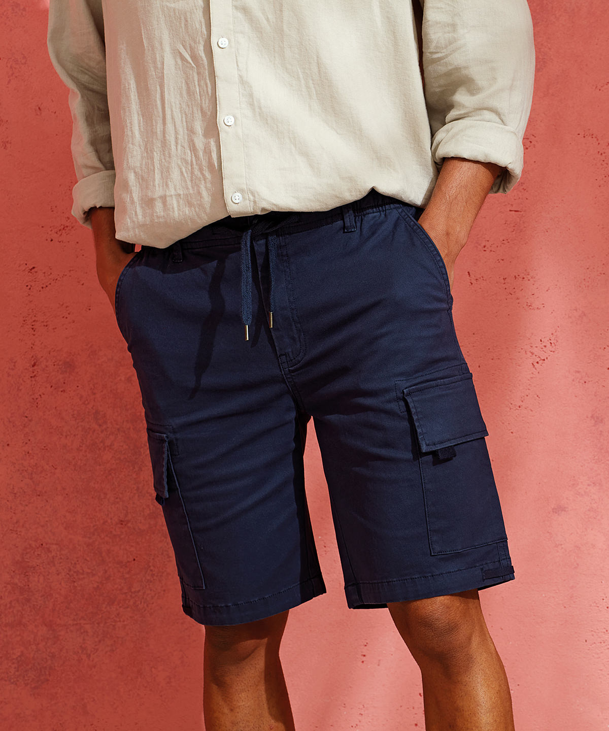 Wombat Men's Drawstring Cargo Utility Shorts