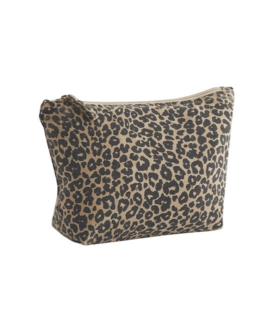 Westford Mill WM330 Leopard Print Canvas Accessory Bag