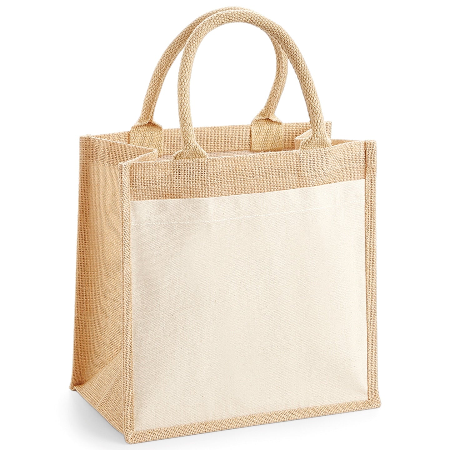 Westford Mill Cotton Pocket Jute Midi Tote