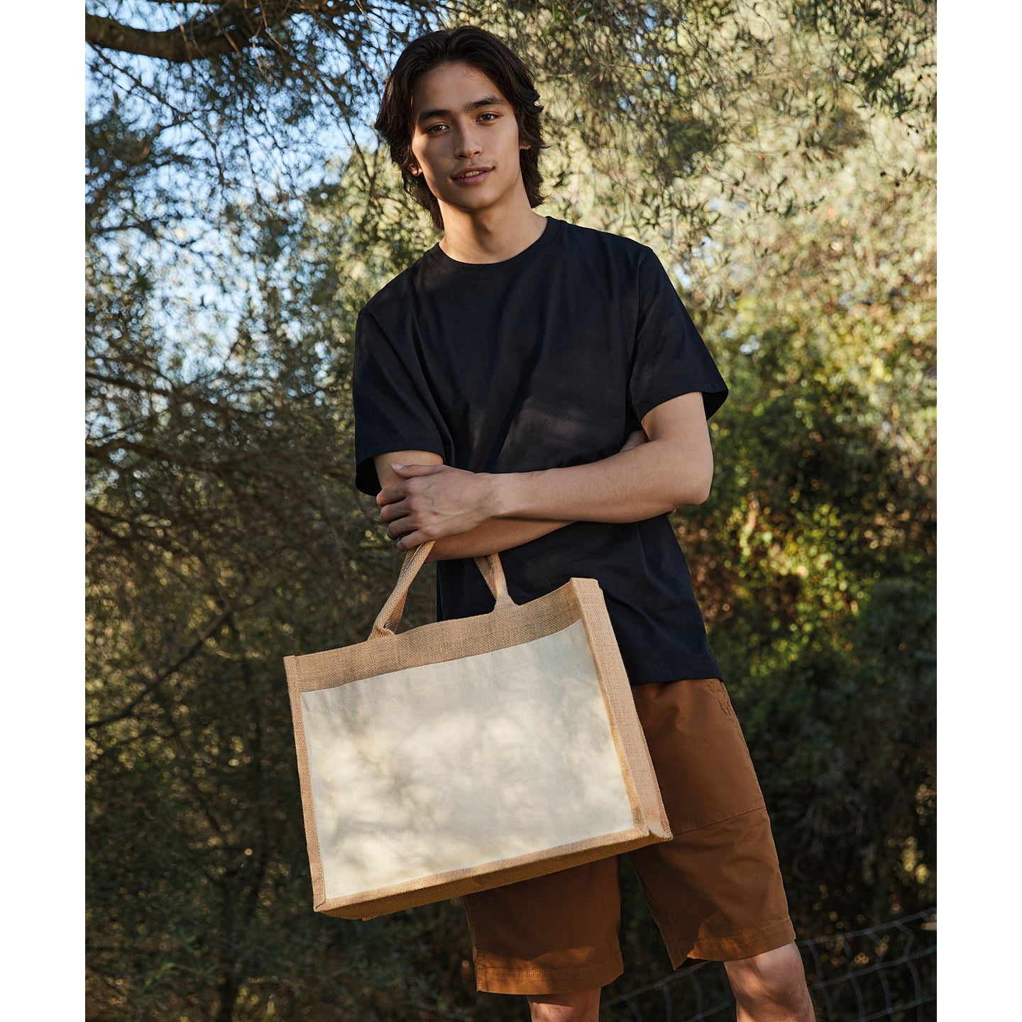 Westford Mill Cotton Pocket Jute Shopper