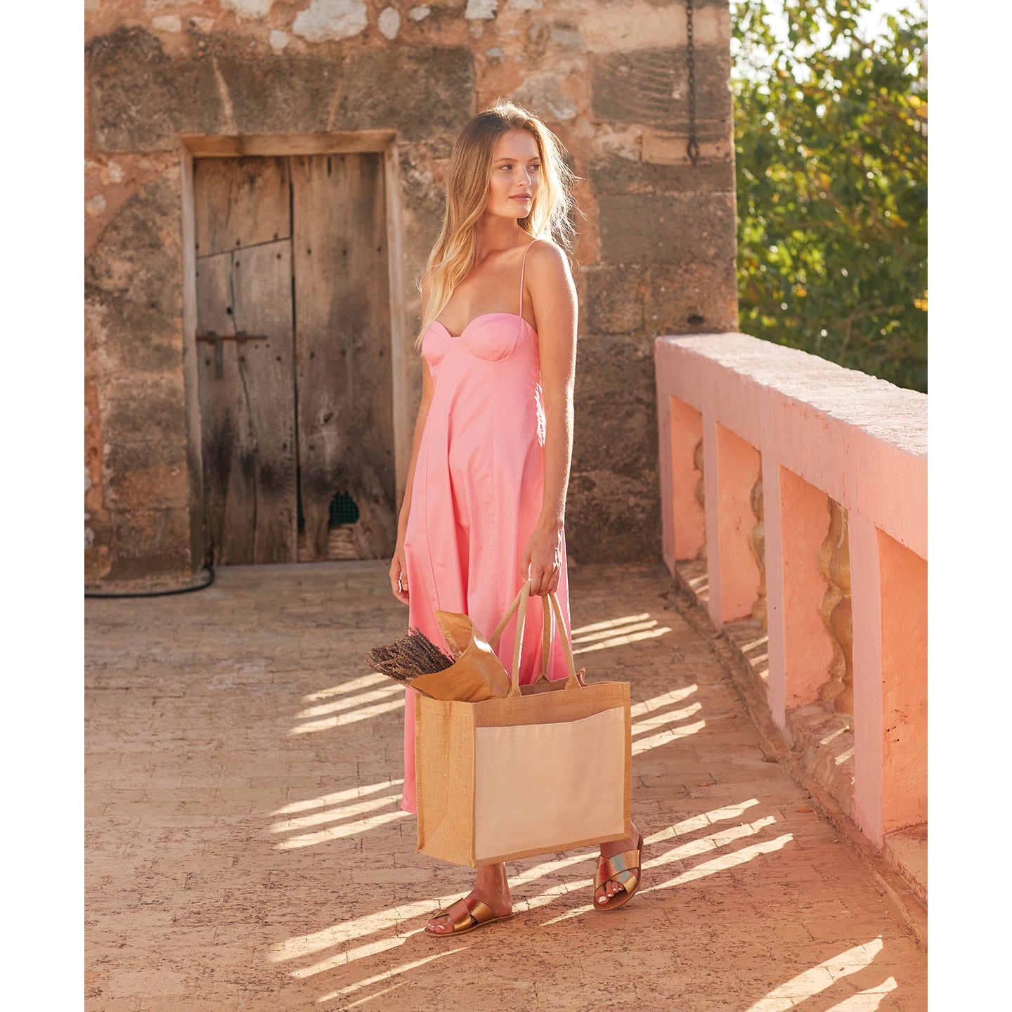 Westford Mill Cotton Pocket Jute Shopper