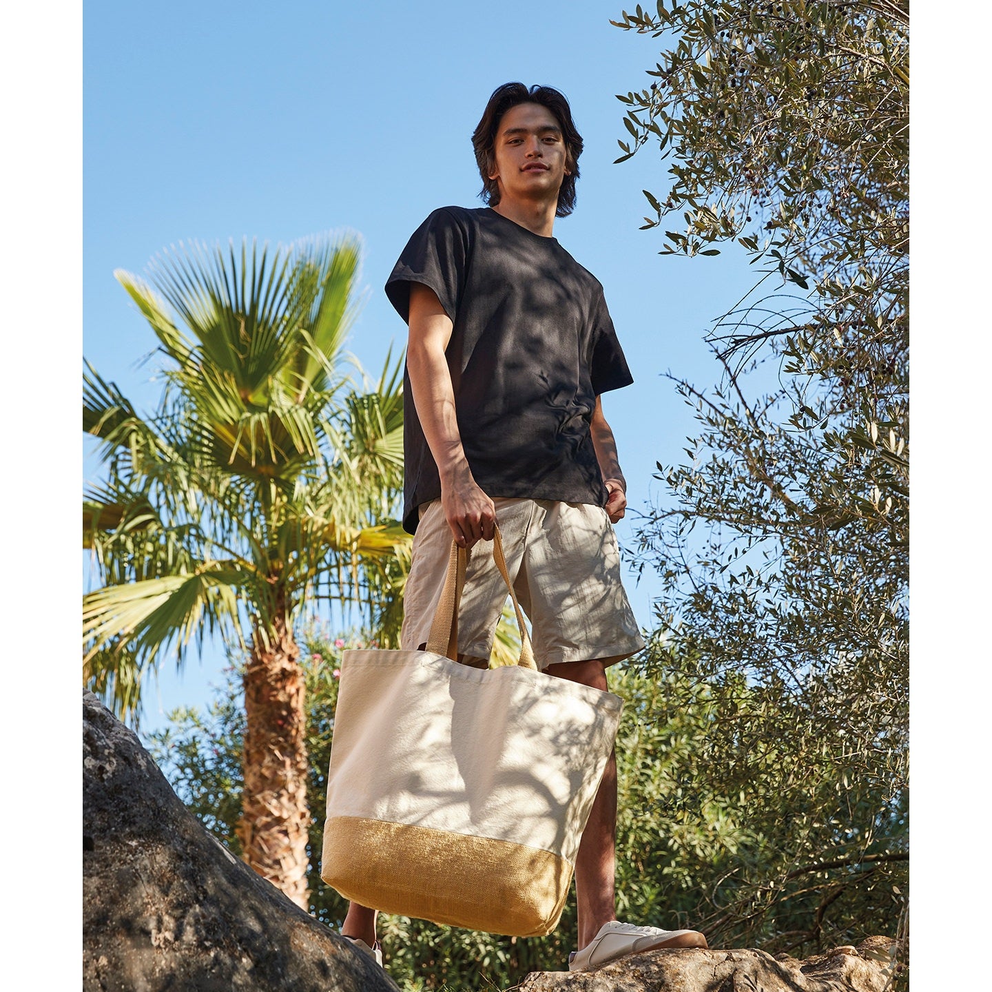 Westford Mill Jute Base Canvas Tote Xl