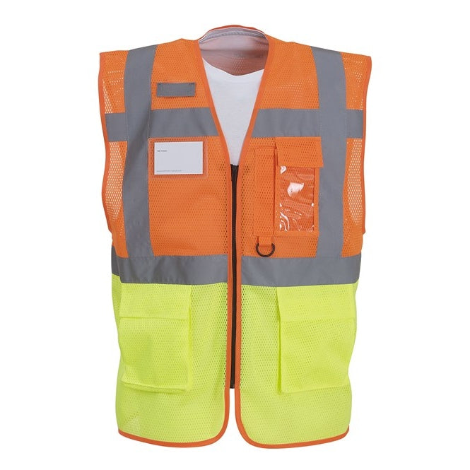Yoko Hi-Vis Top Cool Open-Mesh Executive Waistcoat
