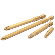 Draper Expert No.3 1/4" Hex. Cross Slot Titanium Nitride Coated Insert Bit 25mm Long x 5