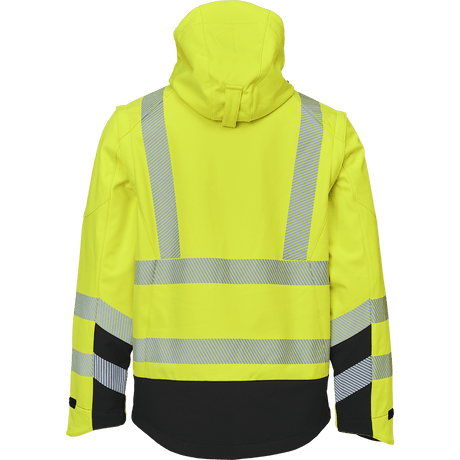 ELKA Visible Xtreme Softshell Jacket 117300R #colour_hi-vis-yell-black