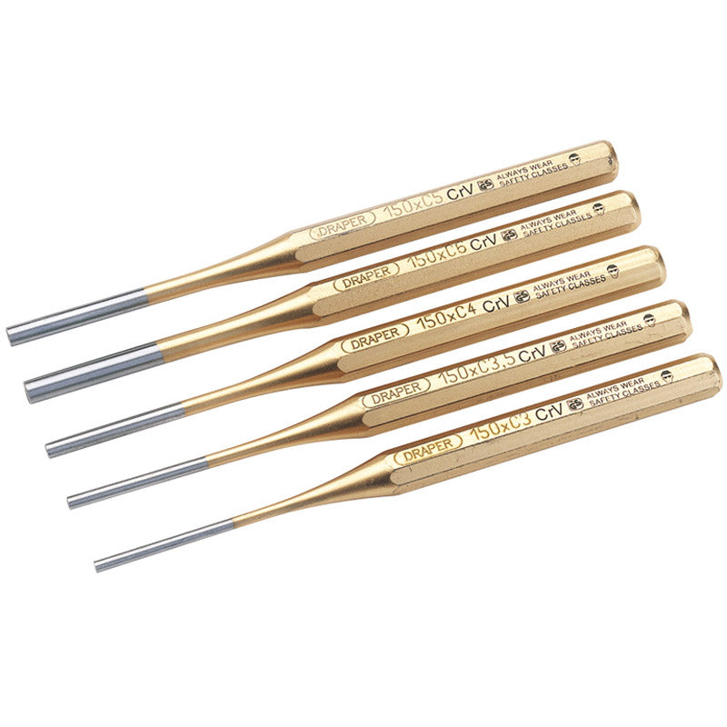 Draper Octagonal Parallel Pin Punch Set (5 Piece)