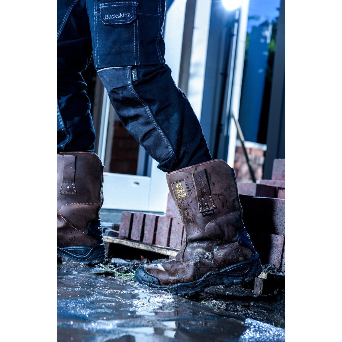 Buckbootz BSH010BR Safety Rigger Boots