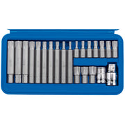 Draper 3/8, 1/2" Sq. Dr. Ribe® Socket and Bit Set (22 piece)