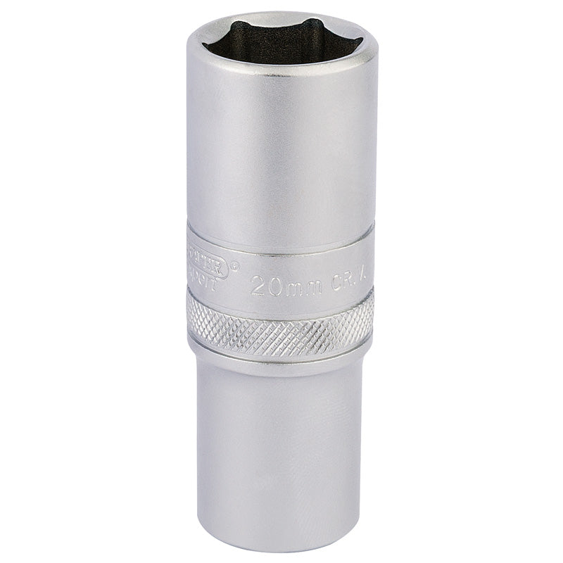 Draper 1/2" Square Drive 6 Point Metric Deep Socket (20mm)