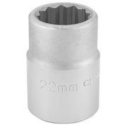 Draper 3/4" Square Drive 12 Point Socket (22mm)