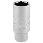 Draper 3/8" Square Drive 14mm Thread 6 Point Satin Chrome Spark Plug Socket (21mm Socket)