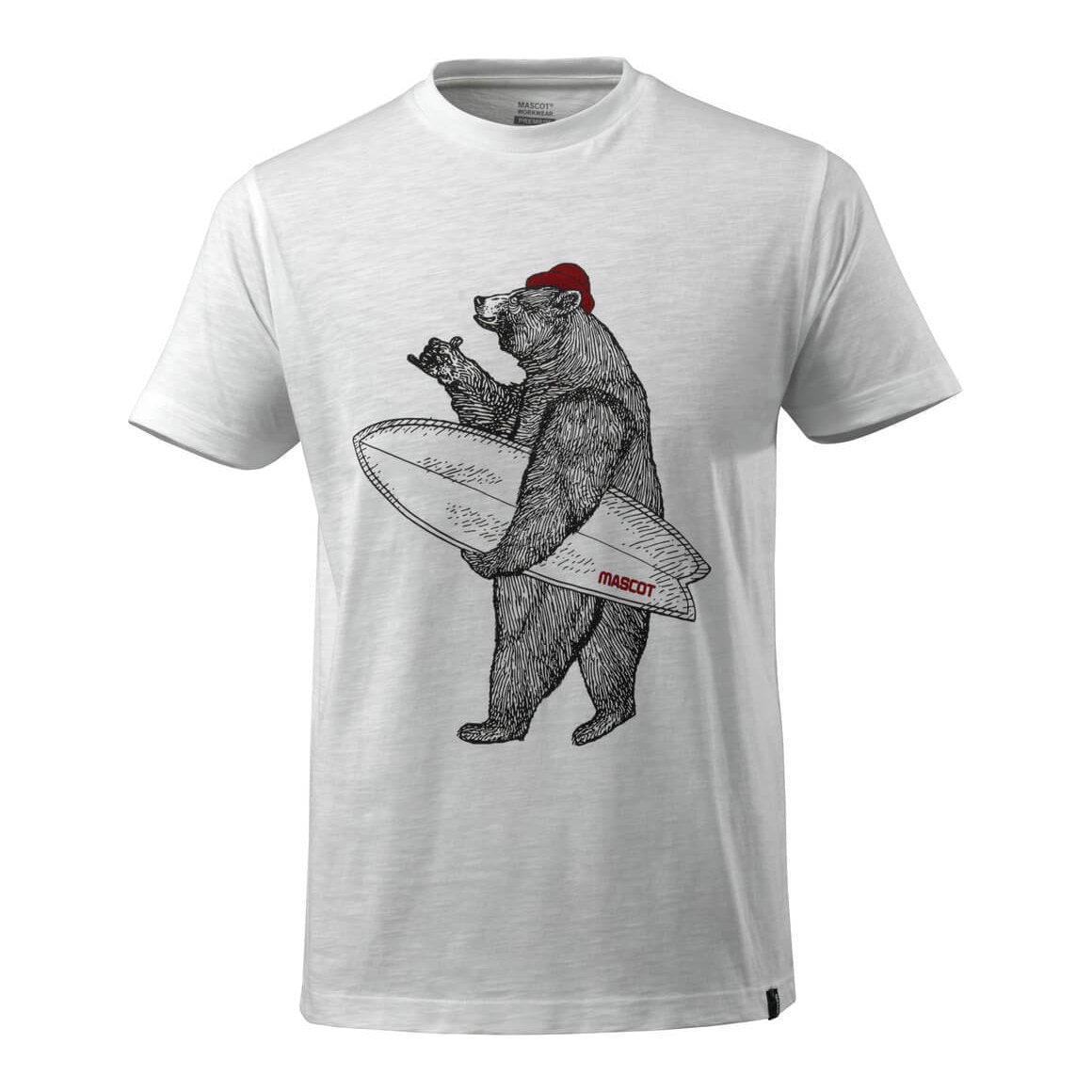 Mascot Advanced with "Bear with Surfboard" T-shirt #colour_white