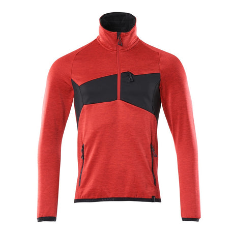 Mascot Accelerate Half Zip Fleece Jumper #colour_traffic-red-black