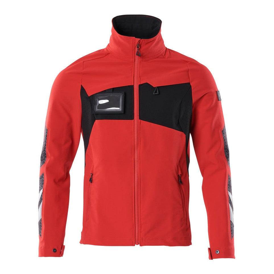 Mascot Accelerate Ultimate Stretch Lightweight Work Jacket #colour_traffic-red-black