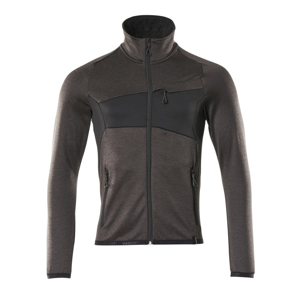 Mascot Accelerate Microfleece Jacket with Zipper #colour_dark-anthracite-black