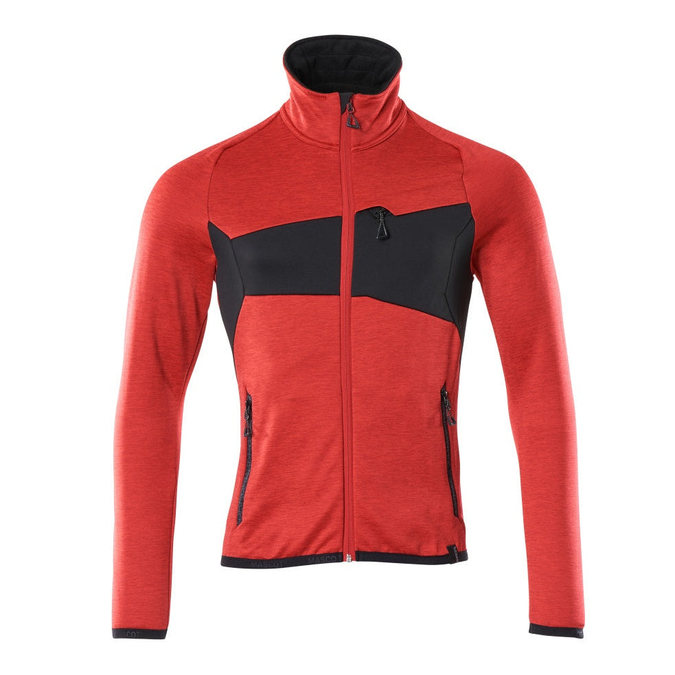 Mascot Accelerate Microfleece Jacket with Zipper #colour_traffic-red-black