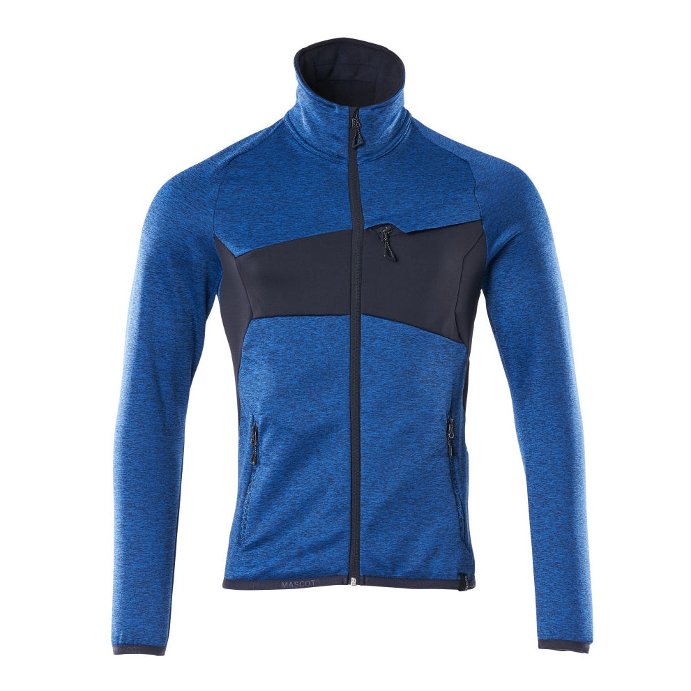 Mascot Accelerate Microfleece Jacket with Zipper #colour_azure-blue-dark-navy