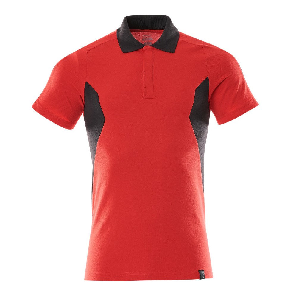 Mascot Accelerate Modern Fit Polo Shirt #colour_traffic-red-black