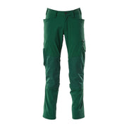 Mascot Accelerate Stretch Trousers with Kneepad Pockets - Green #colour_green