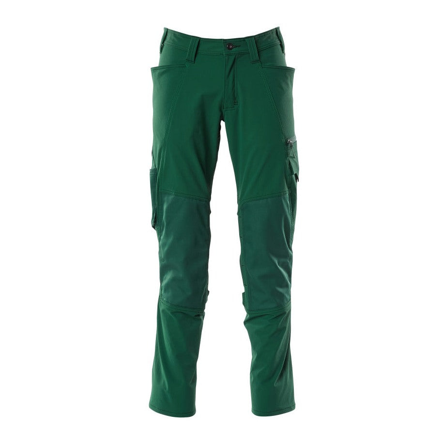 Mascot Accelerate Stretch Trousers with Kneepad Pockets - Green #colour_green