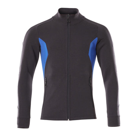Mascot Accelerate Modern Fit Zippered Sweatshirt #colour_dark-navy-azure-blue