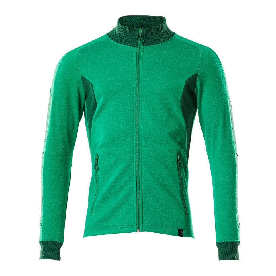Mascot Accelerate Modern Fit Zippered Sweatshirt #colour_grass-green-green