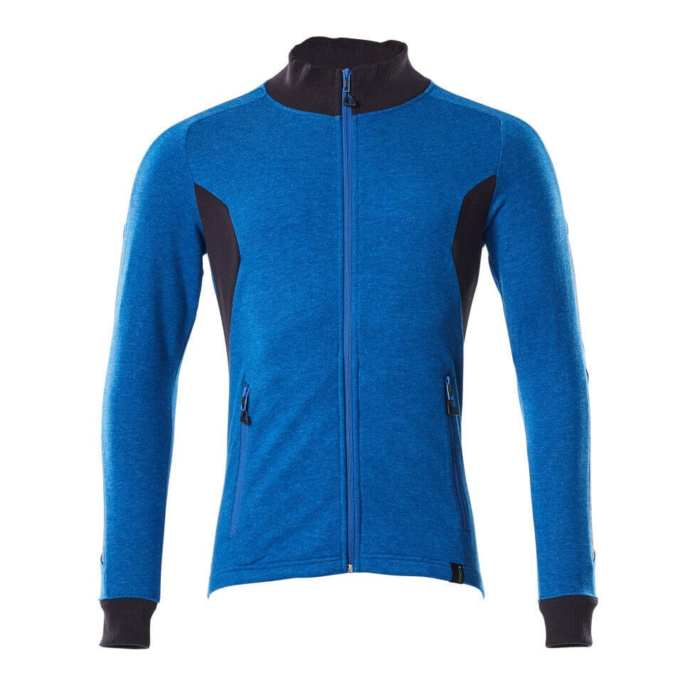 Mascot Accelerate Modern Fit Zippered Sweatshirt #colour_azure-blue-dark-navy