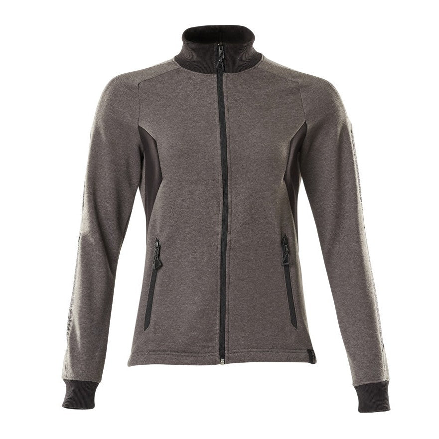 Mascot Accelerate Ladies Fit Zippered Sweatshirt #colour_dark-anthracite-black