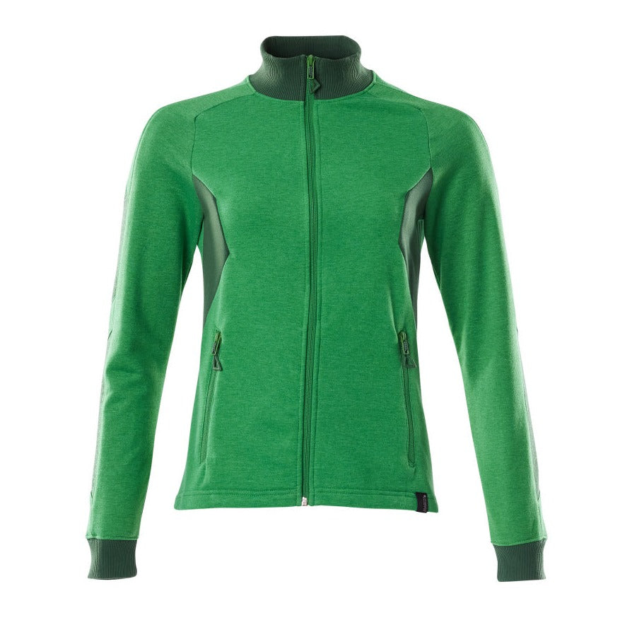 Mascot Accelerate Ladies Fit Zippered Sweatshirt #colour_grass-green-green