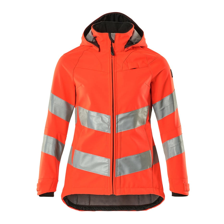 Mascot Safe Supreme Ladies Fit Softshell Jacket #colour_hi-vis-red