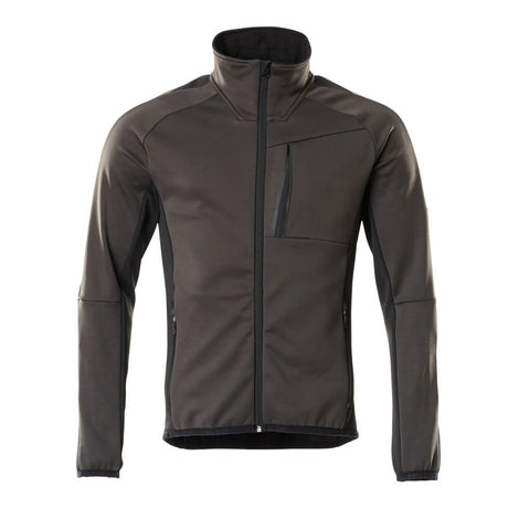 Mascot Unique Modern Fit Microfleece Jacket with Zipper #colour_dark-anthracite-black