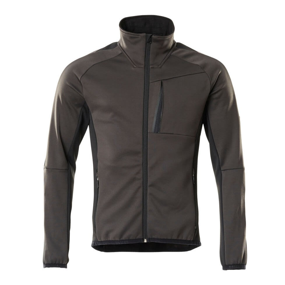 Mascot Unique Modern Fit Microfleece Jacket with Zipper #colour_dark-anthracite-black