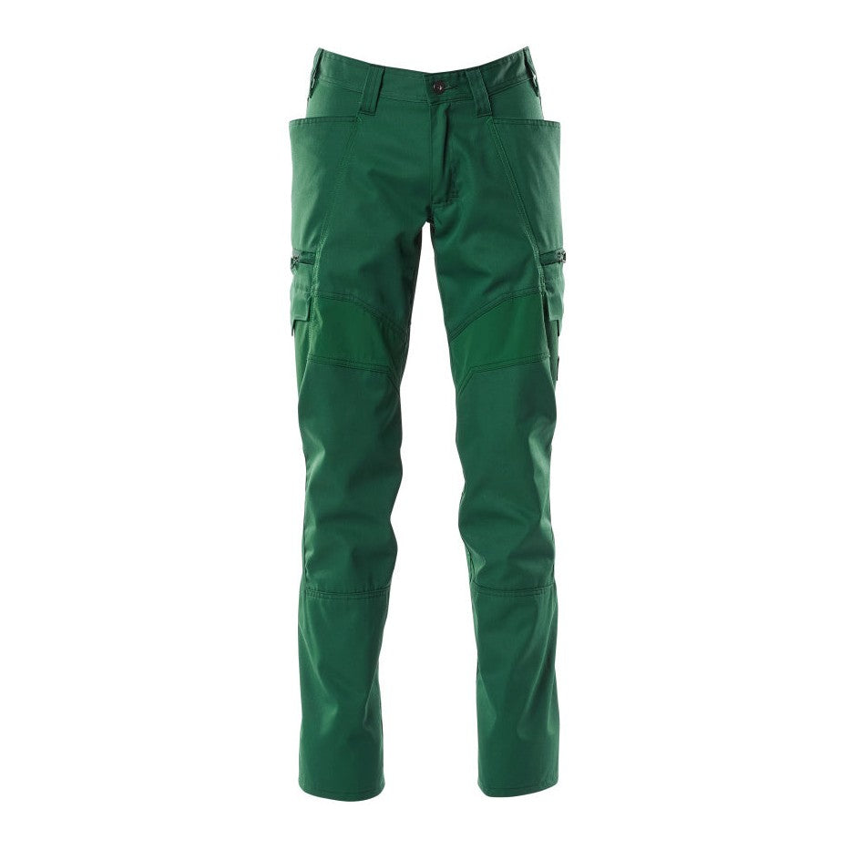 Mascot Accelerate Thigh Pocket Trousers with Stretch Zones - Green #colour_green