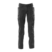 Mascot Accelerate Thigh Pocket Trousers with Stretch Zones - Black #colour_black