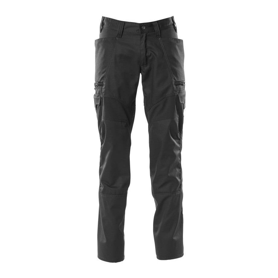 Mascot Accelerate Thigh Pocket Trousers with Stretch Zones - Black #colour_black