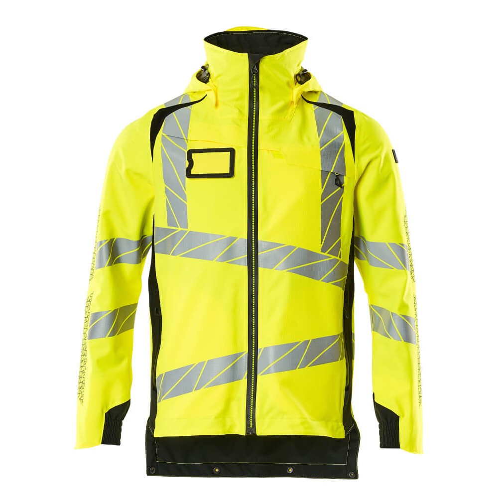 Mascot Accelerate Safe Lightweight Lined Outer Shell Jacket #colour_hi-vis-yellow-black