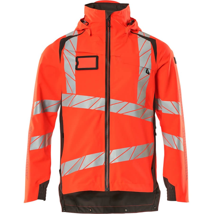 Mascot Accelerate Safe Lightweight Lined Outer Shell Jacket #colour_hi-vis-red-dark-anthracite