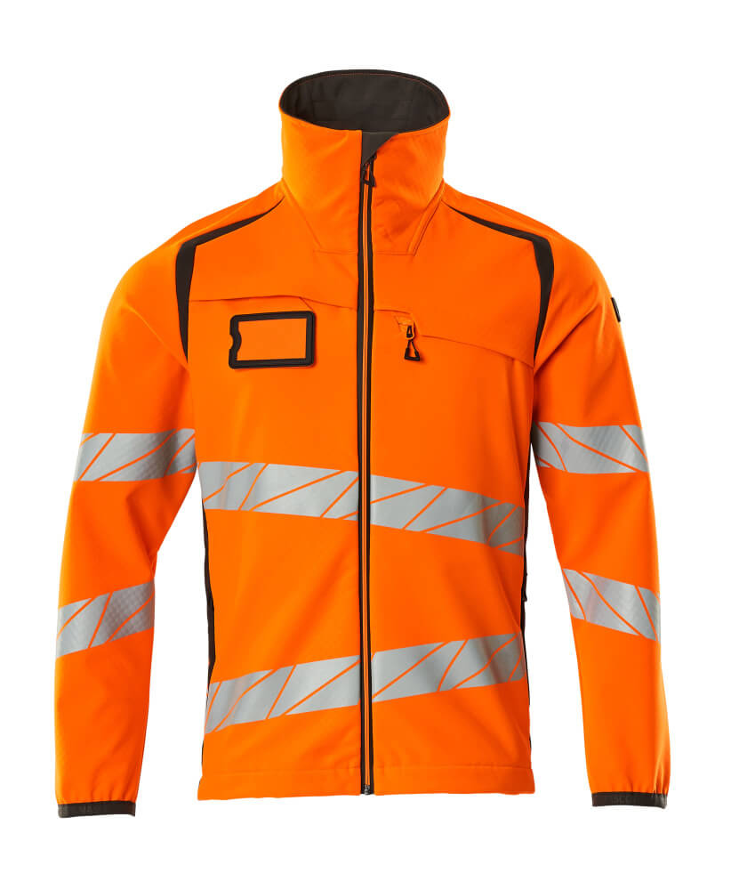 Mascot Accelerate Safe Softshell Jacket #colour_hi-vis-orange-dark-anthracite