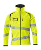 Mascot Accelerate Safe Softshell Jacket #colour_hi-vis-yellow-dark-navy