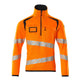 Mascot Accelerate Safe Knitted Jumper with Half Zip #colour_hi-vis-orange-dark-navy