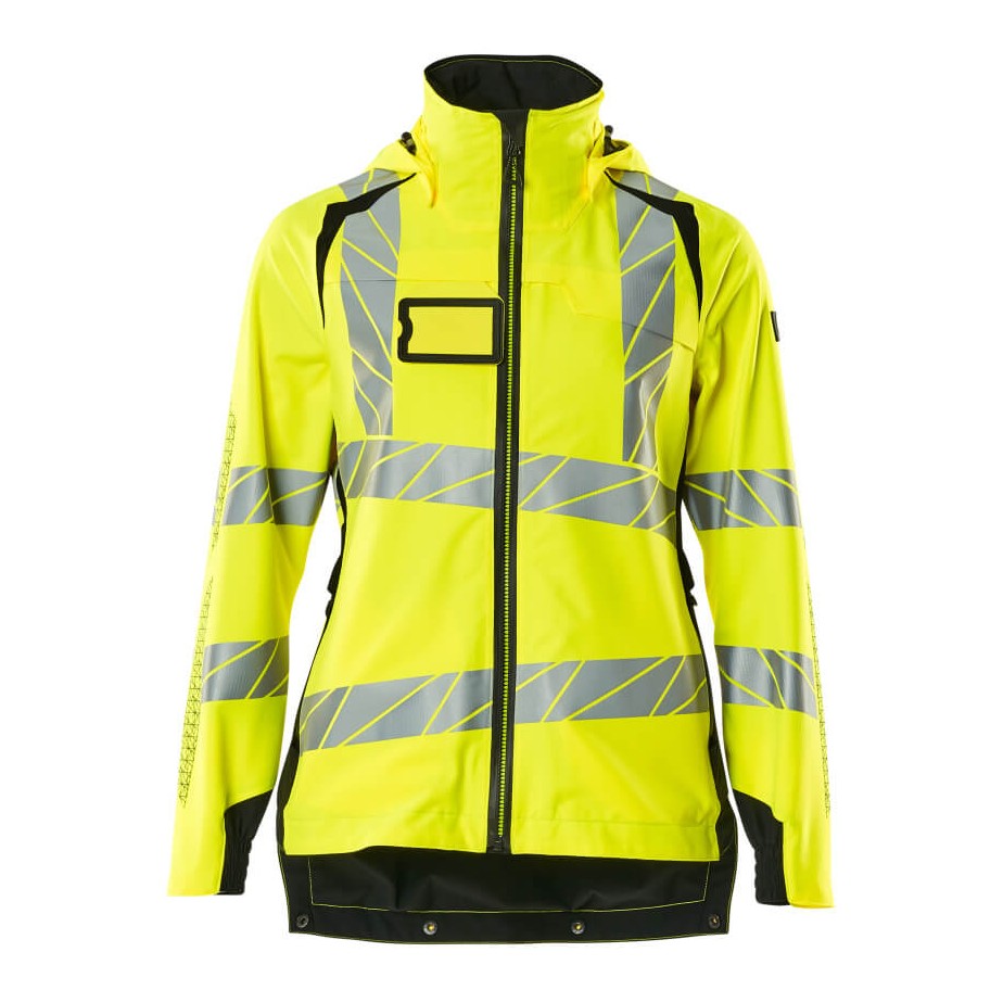 Mascot Accelerate Safe Ladies Lightweight Outer Shell Jacket #colour_hi-vis-yellow-black