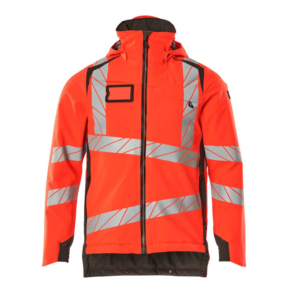 Mascot Accelerate Safe Lightweight Winter Jacket with CLIMascot - Hi-Vis Red/Dark Anthracite #colour_hi-vis-red-dark-anthracite