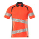 Mascot Accelerate Safe Modern Fit Polo Shirt #colour_hi-vis-red-dark-navy