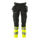 Mascot Accelerate Safe Trousers with Holster Pockets - Black/Hi-Vis Yellow #colour_black-hi-vis-yellow