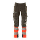 Mascot Accelerate Safe Trousers with Kneepad Pockets - Dark Anthracite/Hi-Vis Red #colour_dark-anthracite-hi-vis-red