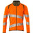 Mascot Accelerate Safe Modern Fit Zippered Sweatshirt #colour_hi-vis-orange-moss-green