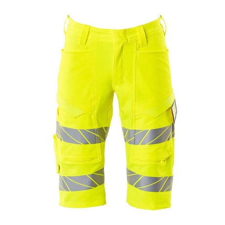 Mascot Accelerate Safe Ultimate Stretch Shorts #colour_hi-vis-yellow