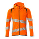 Mascot Accelerate Safe Hoodie with Zipper #colour_hi-vis-orange-dark-navy