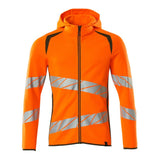 Mascot Accelerate Safe Hoodie with Zipper #colour_hi-vis-orange-moss-green